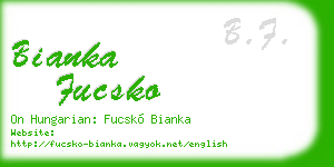 bianka fucsko business card