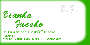 bianka fucsko business card